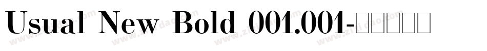 Usual New Bold 001.001字体转换